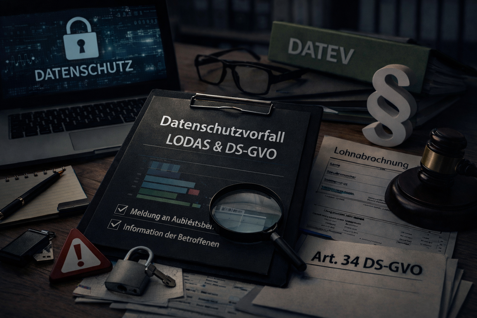 DATEV LODAS, Datenschutzvorfall und Art. 34 DS-GVO: Warum Steuerberater ihre Mandanten nicht automatisch informieren müssen