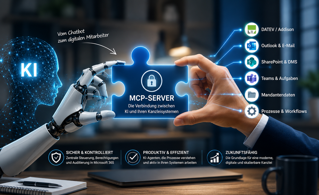 MCP-Server verständlich erklärt: Warum Microsoft gerade die Grundlage für produktive KI-Agenten in Steuerkanzleien baut